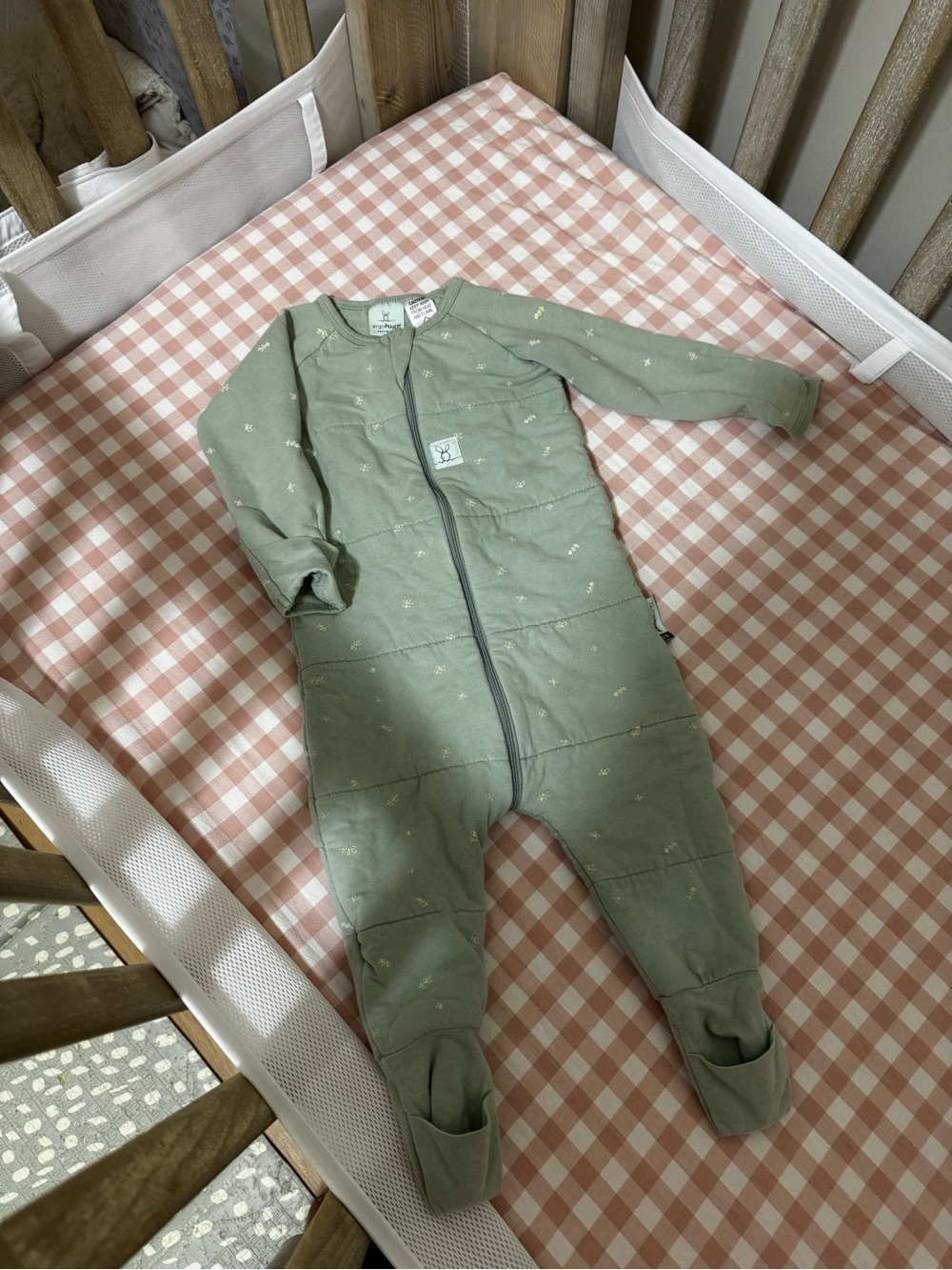Sage Green Footed One-Piece Sleep Romper - Unknown Brand